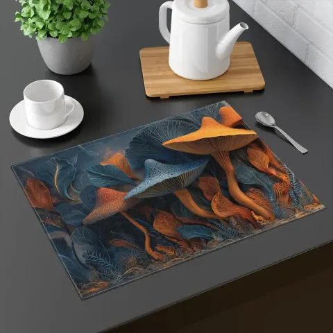Mushroom Art Placemat, view 2