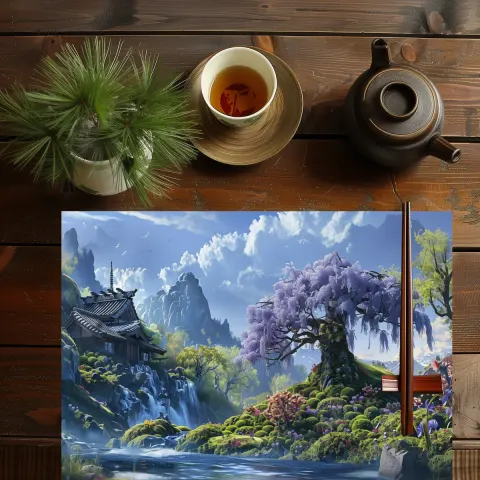 Escape to a Japanese Fantasy with Minka & Sakura Tree Placemats