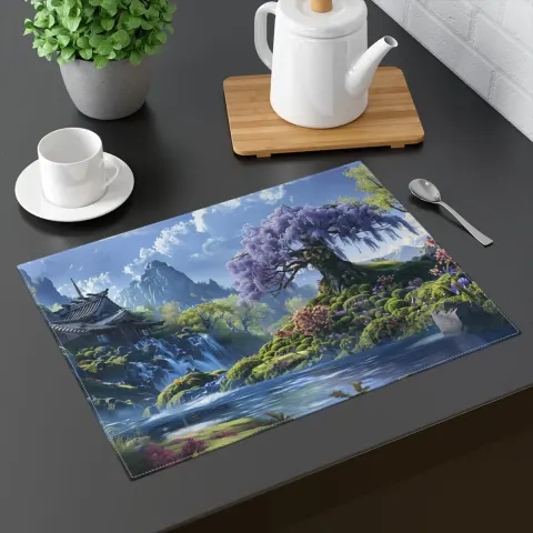 Escape to a Japanese Fantasy with Minka & Sakura Tree Placemats, view 2