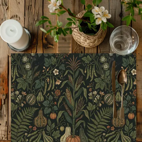 Garden Placemat Vegetable Garden Table Decor