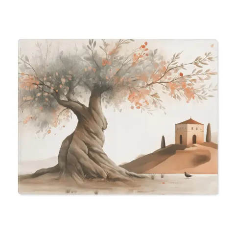 Italian Olive Tree Placemat: Pink & Gray Table Decor, view 3