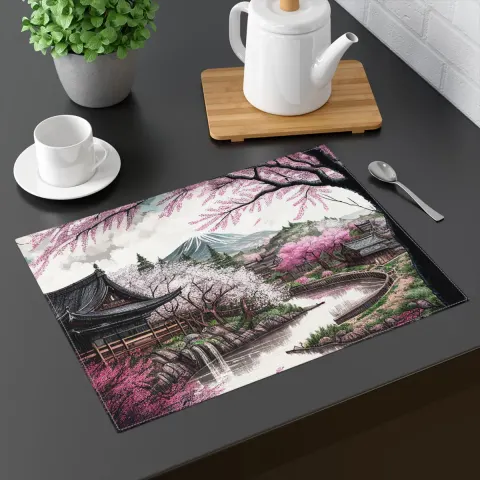 Japanese Sakura Village Placemat, view 2