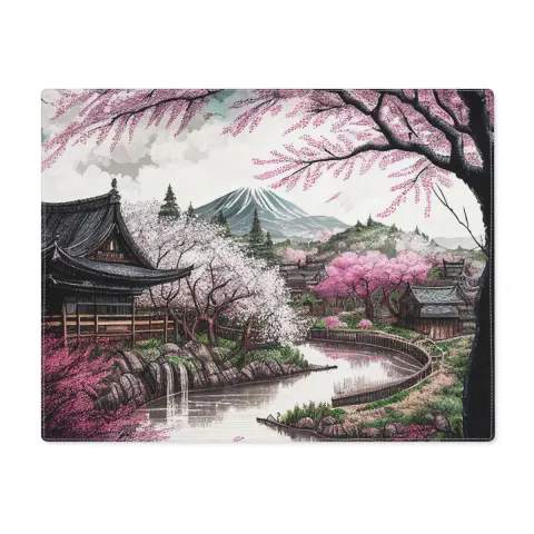 Japanese Sakura Village Placemat, view 3