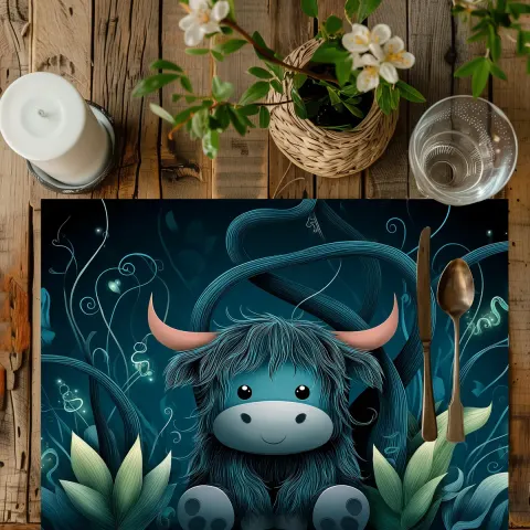 Mystic Highland Cow Dining Placemat
