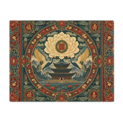 Oriental Lotus & Cranes Placemat, view 3