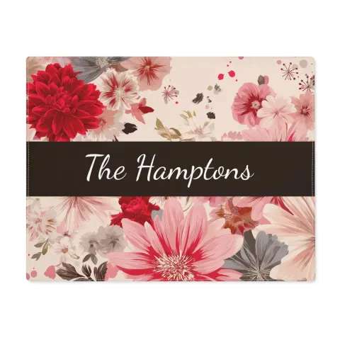 Personalized Japanese Floral Placemat: Custom Family Dining Table Decor, view 3
