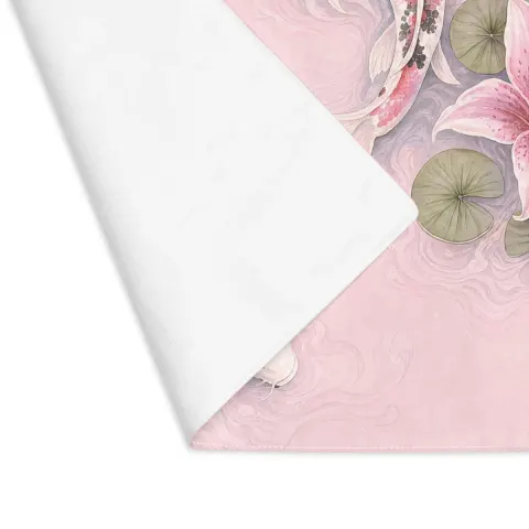 Pink Koi Fish Floral Placemat, view 3