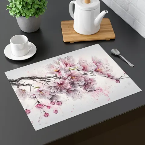 Blooming Japanese Cherry Blossom Placemats, view 2