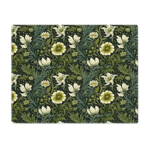 William Morris Inspired Green Floral Dining Table Placemat, view 3