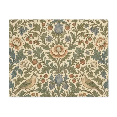 William Morris-inspired Strawberry Thief floral placemat, view 2