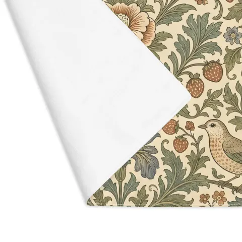 William Morris-inspired Strawberry Thief floral placemat, view 3