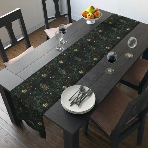 Fantasy Celtic Tree and Moon Table Runner, view 2