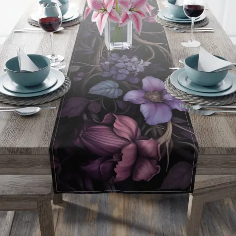 Gothic Violets Table Runner