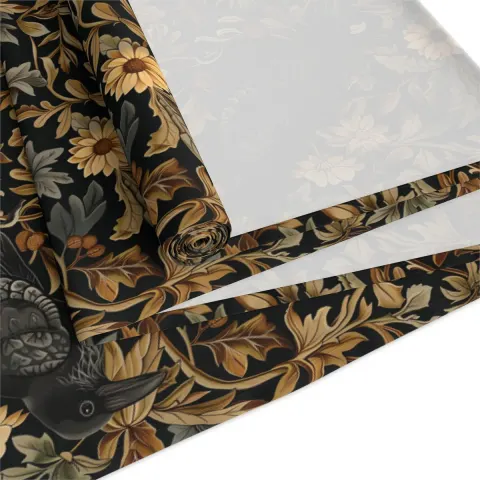 Medieval Floral Crow Table Runner, view 3