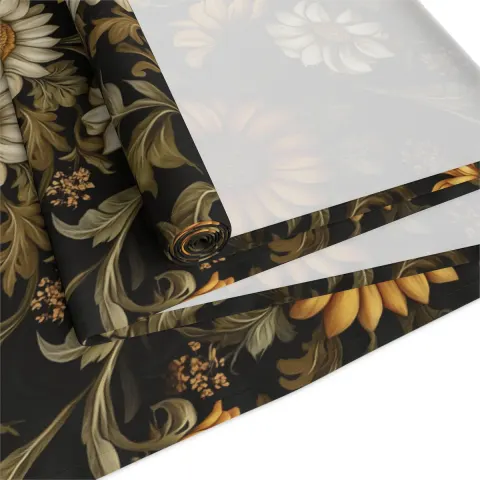 Medieval Old World Sunflowers Table Runner, view 3