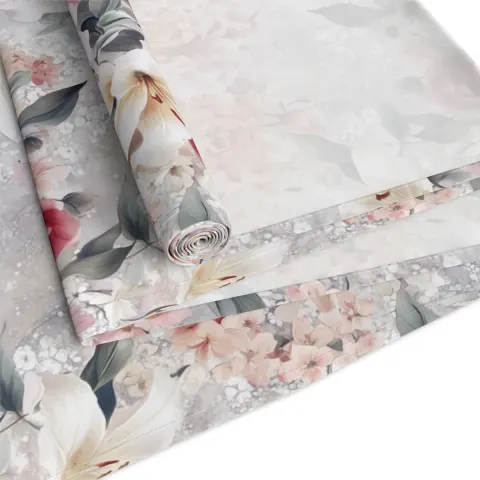 Peonies and Lilies and Elegant Table Runner, view 3