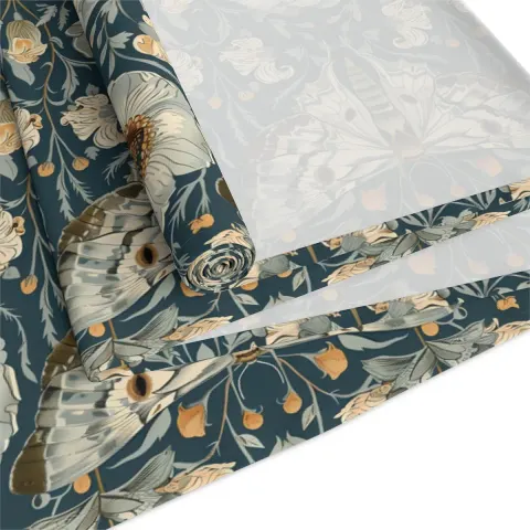 William Morris Inspired Floral Moth Table Runner, view 3