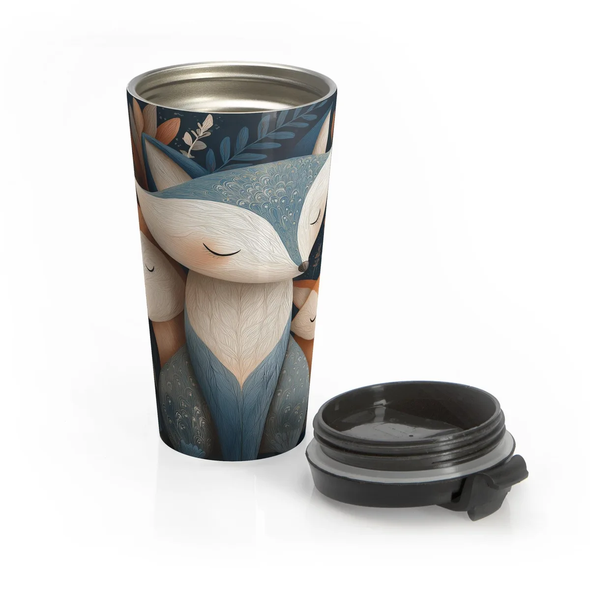 Blue Fox Stainless Steel Tumbler: 20oz Insulated Travel Cup Travel Mug