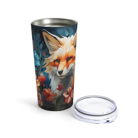 Japanese Red Fox Tumbler Travel Mug, view 2