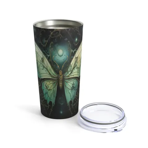 Luna Moth Tumbler Goth Gifts Travel Mug, view 2