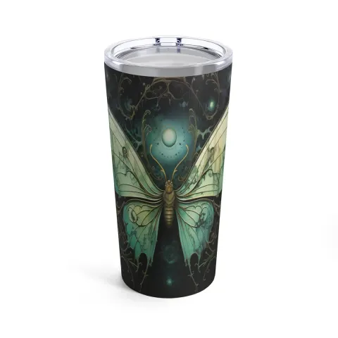Luna Moth Tumbler Goth Gifts Travel Mug, view 3