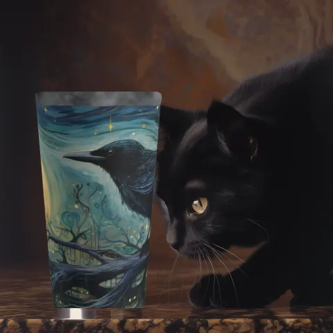 Timeless Crow Tumbler Travel Mug, view 2