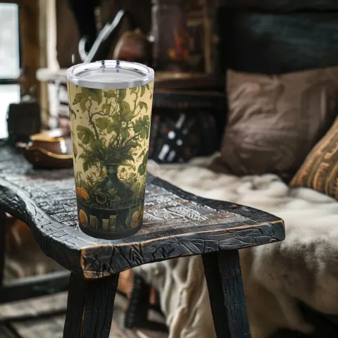 Witchy Botanical Plants and Potions Tumbler Travel Mug