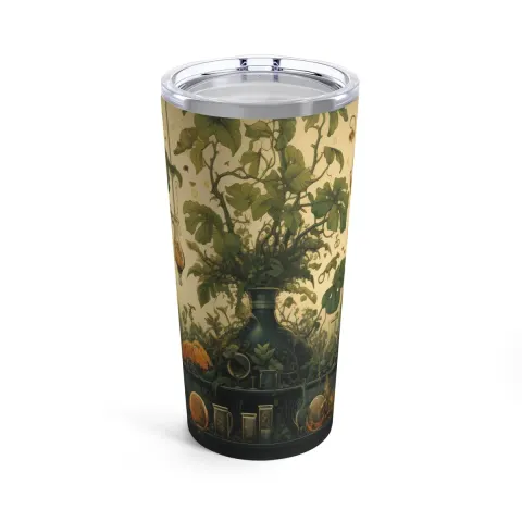 Witchy Botanical Plants and Potions Tumbler Travel Mug, view 3